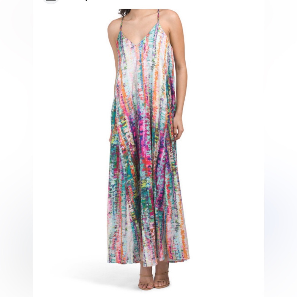 Nicole Miller Watercolor Maxi Dress in size Small
